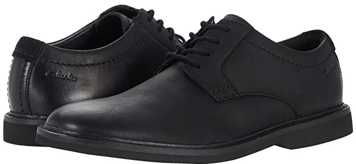 Clarks Walbeck Edge 26119714 Mens Black Leather Casual Lace Up Oxfords Shoes