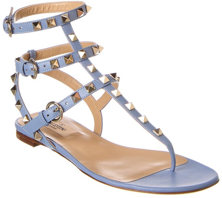 blue ankle strap sandals