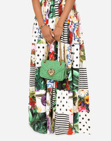 Thumbnail for your product : Dolce & Gabbana Medium crochet raffia Devotion bag