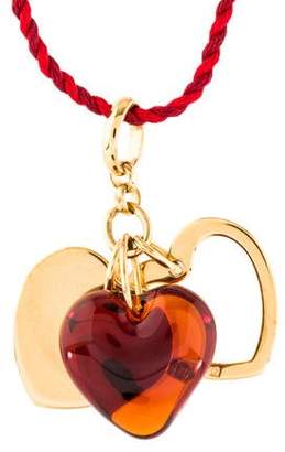 Lalique Crystal Heart Pendant Necklace