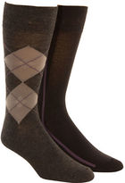 Thumbnail for your product : Jockey Dress Argyle and Flat Crew 2 Pair Pack-BLACK-10-12
