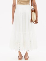 Thumbnail for your product : Zimmermann Teddy Broderie-anglaise Ramie-voile Skirt - Ivory
