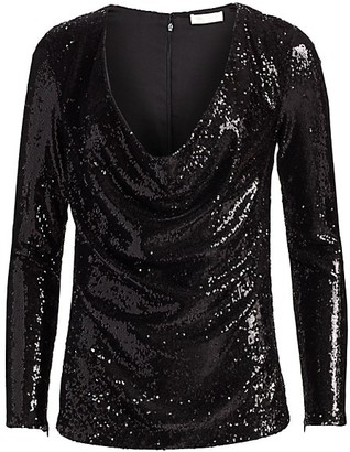 Ramy Brook Ash Sequin Ruch Top