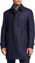 Thumbnail for your product : Neiman Marcus Men's Plaid Wool Topcoat