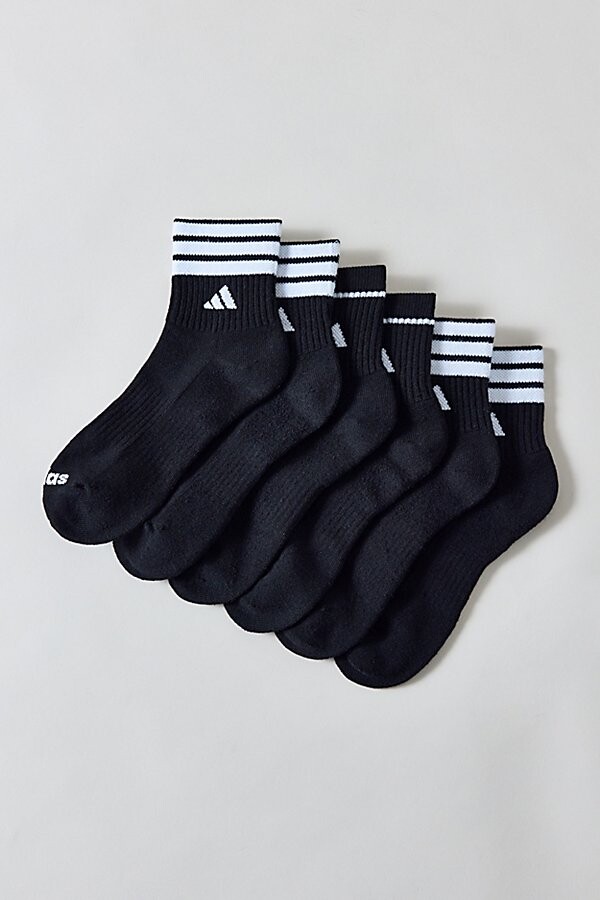 adidas Fashion Quarter Crew Sock 3-Pack in Black