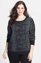 Thumbnail for your product : Halogen Jacquard Crewneck Sweater (Plus Size) (Online Only)