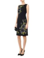 Thumbnail for your product : Oscar de la Renta Chrysanthemum wool-crepe dress