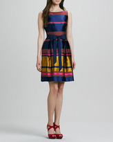 Thumbnail for your product : Trina Turk Sabra Striped Shantung Dress