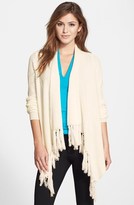 Thumbnail for your product : Vince Camuto Fringe Hem Open Front Cardigan