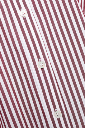 Stateside Ruffle-trimmed Striped Cotton-poplin Shirt