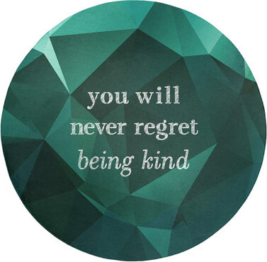 East Urban Home Faux Gemstone Be Kind Quote Poly Chenille Rug