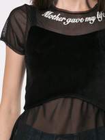 Thumbnail for your product : Tu Es Mon Trésor sequin detail mesh T-shirt