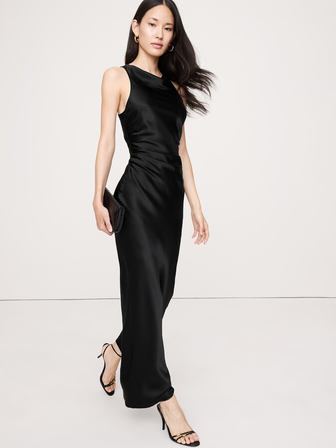 Banana Republic Silk Cowl-Neck Gown