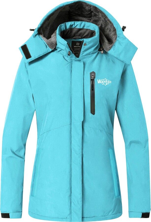 Wantdo Women's Hooded Winter Coat Waterproof Snowboarding Coat Fleece  Jacket Mountain Ski Jacket Warm Windbreaker Purple XXL - ShopStyle
