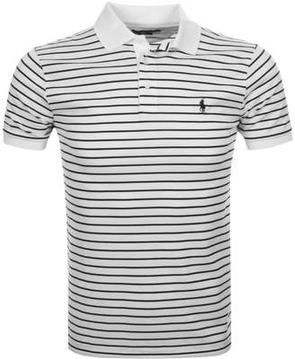 Ralph Lauren Stripe Polo T Shirt White