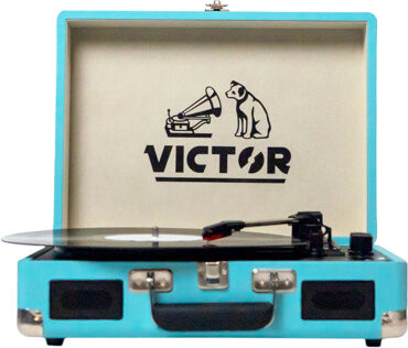 Victor Portable Suitcase Turntable - Record Player with Bluetooth & Built-in Speakers