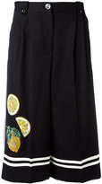 Dolce & Gabbana - fruit embellished culottes - women - coton/Polyester/Spandex/Elasthanne/glass - 40