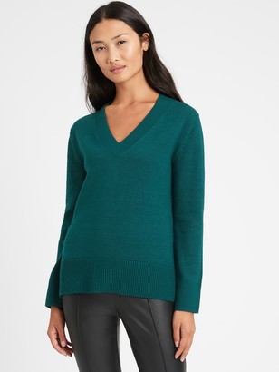 Banana Republic Relaxed Chunky V-Neck 