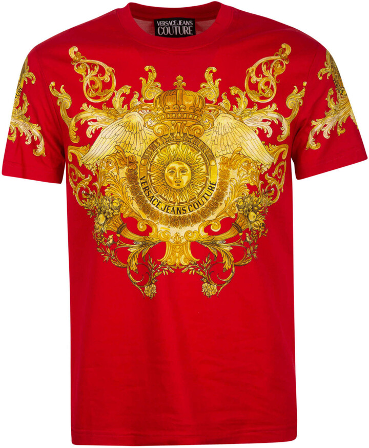 Versace Jeans Couture Gold Panel Baroque T-shirt - ShopStyle