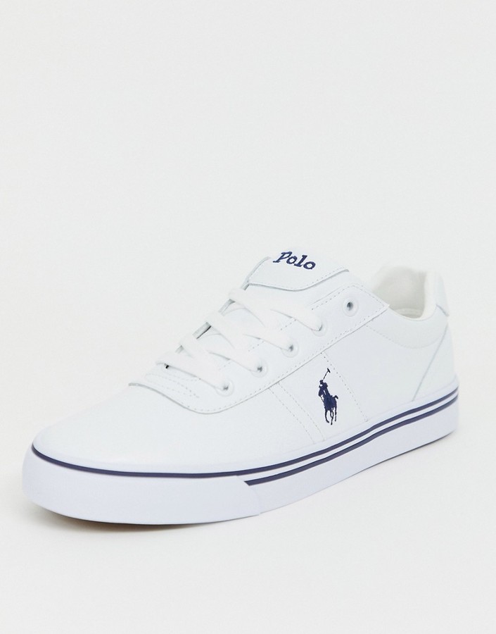 Polo Ralph Lauren leather hanford trainers in white with player logo -  ShopStyle Sneakers & Athletic Shoes