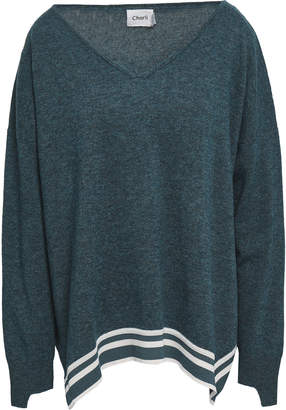 Charli Nanci Striped Wool And Cashmere-blend Sweater