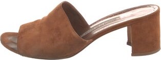 Manolo Blahnik Suede Slides