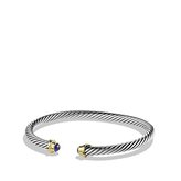 Thumbnail for your product : David Yurman Cable Kids September Birthstone Small Bracelet with Sapphire and Gold