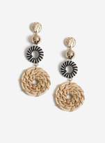 Thumbnail for your product : Miss Selfridge Gold Basket Weave Drop Earrings