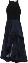 Thumbnail for your product : Halston Asymmetric Satin-trimmed Crepe And Taffeta Dress