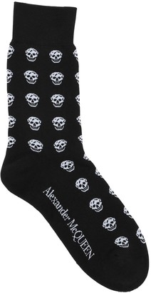 Alexander McQueen Cotton Blend Skull Socks