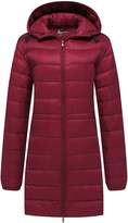 Thumbnail for your product : Wantdo Women's Long Down Jacket with Hoodie Packable Ultra Light Weight Down Coat