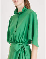 Thumbnail for your product : Sandro Ruffled crepe wrap dress