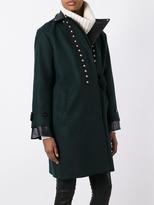 Thumbnail for your product : Sacai leather trimmed coat