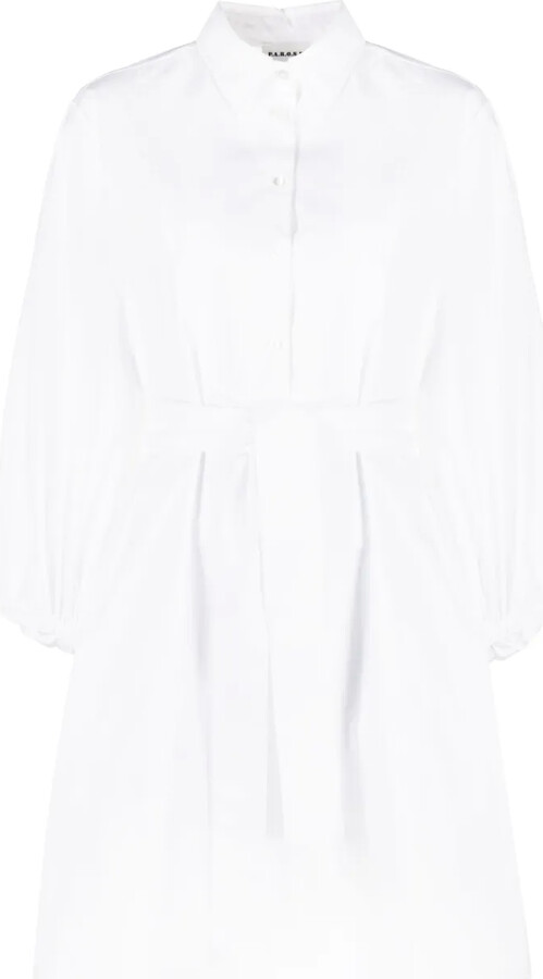 P.A.R.O.S.H. Belted Long-Sleeve Shirt Dress