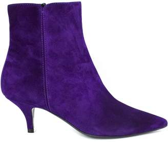 Roberto Festa Purple Suede Leather Oxford Ankle Boots.