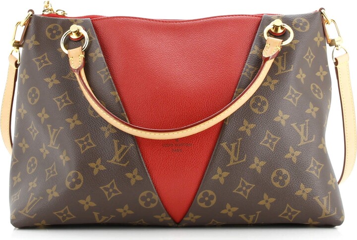 Louis Vuitton V Tote Monogram Canvas and Leather MM