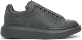 alexander mcqueen gray suede