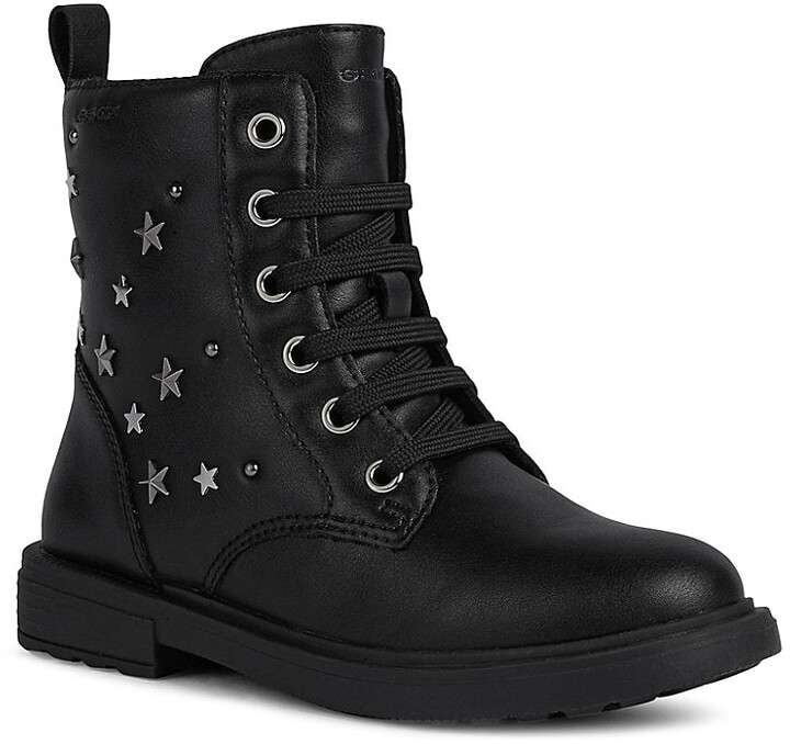 NEW Girl's Youth Bongo Scarlett Mid Calf Combat Fashion Boots 66519 Black   3B