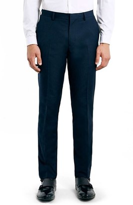 Topman Men's Skinny Fit Navy Suit Trousers