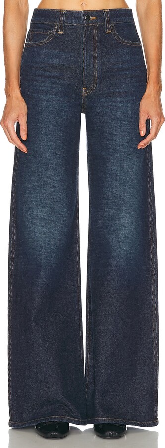KHAITE Dane Wide Leg in Blue