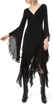 Thumbnail for your product : Michael Kors Collection Ruffled Chiffon Bias Midi Dress