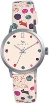 Thumbnail for your product : Radley On the Dot Stainless Steel and White Leather Dotty Strap Ladies Watch