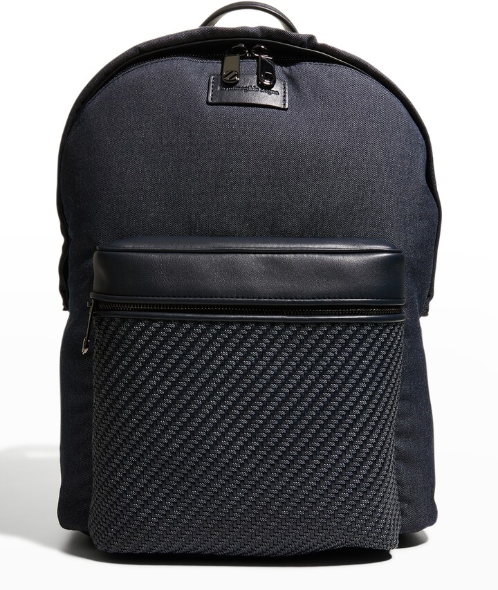 Ermenegildo Zegna Men's Denim Pelletessuta™ Hoodie Backpack ShopStyle