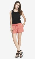 Thumbnail for your product : Express 2 1/2 Inch Lace Trim Drawstring Shorts