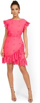 Thumbnail for your product : New York & Co. Cap-Sleeve Eyelet-Trim Dress |