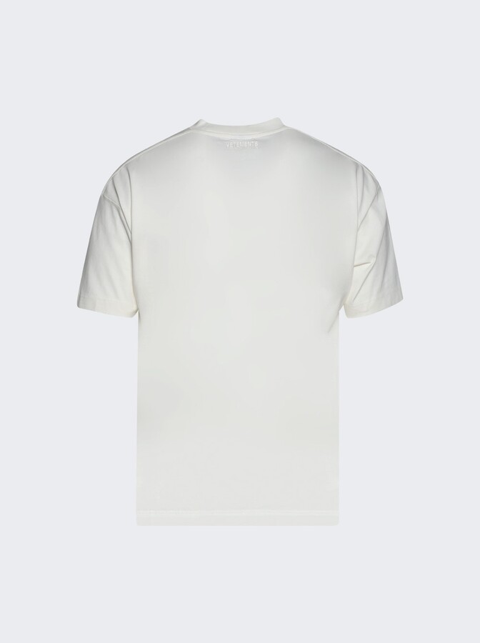 Vetements Biker Cross Logo Tee Vanilla