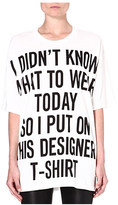 Thumbnail for your product : Moschino Monochrome slogan t-shirt