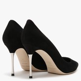 Thumbnail for your product : Sergio Rossi Godiva 90mm Black Suede Steel Heel Court Shoes