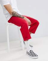 Thumbnail for your product : ASOS Design Skater Cropped Chinos In Red