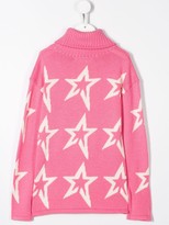 Thumbnail for your product : Perfect Moment Kids Roll-Neck Star Print Jumper
